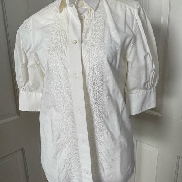 Dolce Gabbana white button down fitted top. - Picture 1 of 9